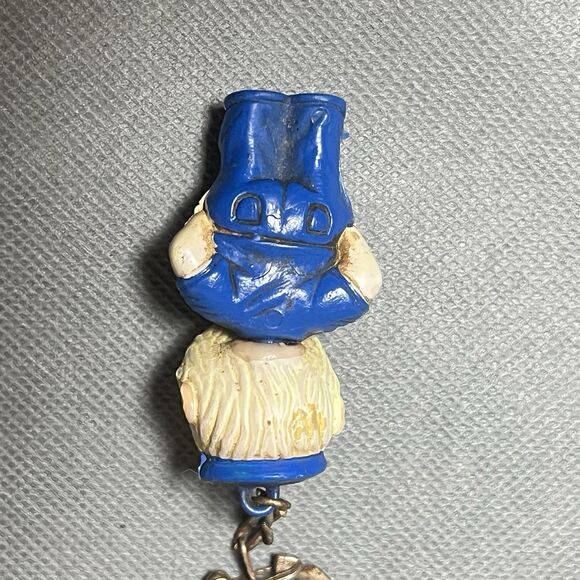 Vntg Keyring US Sailor Salty Dog Sailor w/Pipe US Navy Old Time Sailor-Keychain - Picture 5 of 10